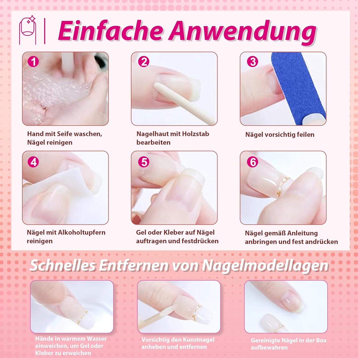 Press on Nails Kurz, Square Nägel Zum Aufkleben Fake Nails Künstliche Fingernägel Mit Nagelkleber, Glossy Einfarbige Kunstnägel Zum Aufkleben Nailtips Für Frauen (Nude Short, 24Pcs)