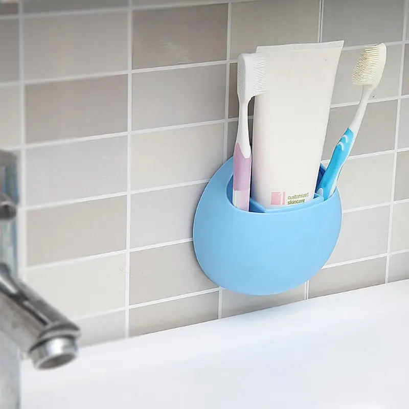 Multifunctional Cute Toothbrush Sucker Holder Suction Hooks Cup Organizer Wall Toothbrush Holder Kitchen Bathroom Organizer