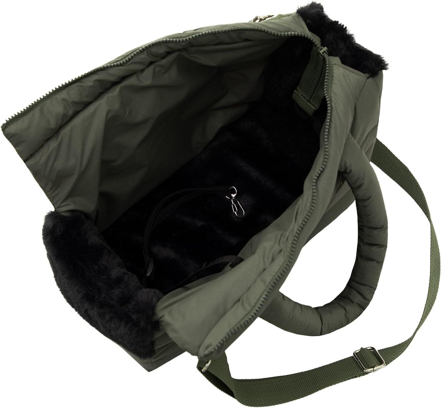 Hundetasche, Welpentasche - Tragetasche Für Kleinen Und Mittleren Hund, Katze - S - Bis 5 Kg, Tasche Für Unterwegs, Hundetrage Mit Karabiner, Dog Carrier, Transporttasche, Olivgrün