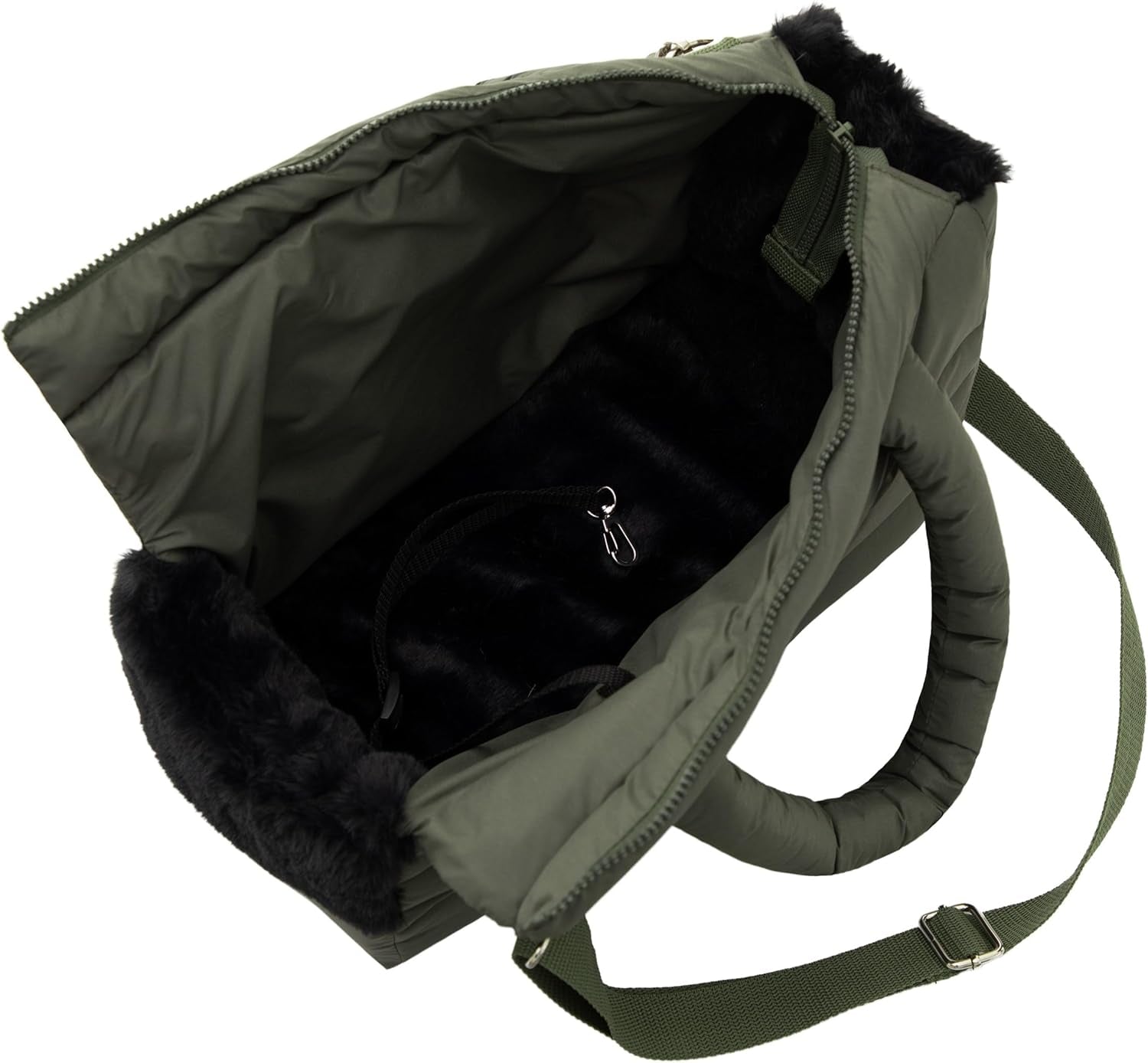 Hundetasche, Welpentasche - Tragetasche Für Kleinen Und Mittleren Hund, Katze - S - Bis 5 Kg, Tasche Für Unterwegs, Hundetrage Mit Karabiner, Dog Carrier, Transporttasche, Olivgrün
