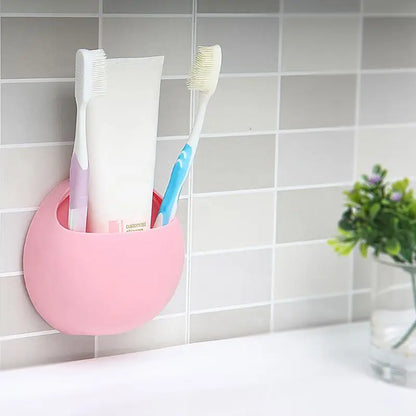 Multifunctional Cute Toothbrush Sucker Holder Suction Hooks Cup Organizer Wall Toothbrush Holder Kitchen Bathroom Organizer