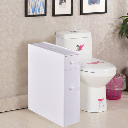 Schmaler Nischenregal Mit Schubladen Badschrank Aus Holz Seitenschrank