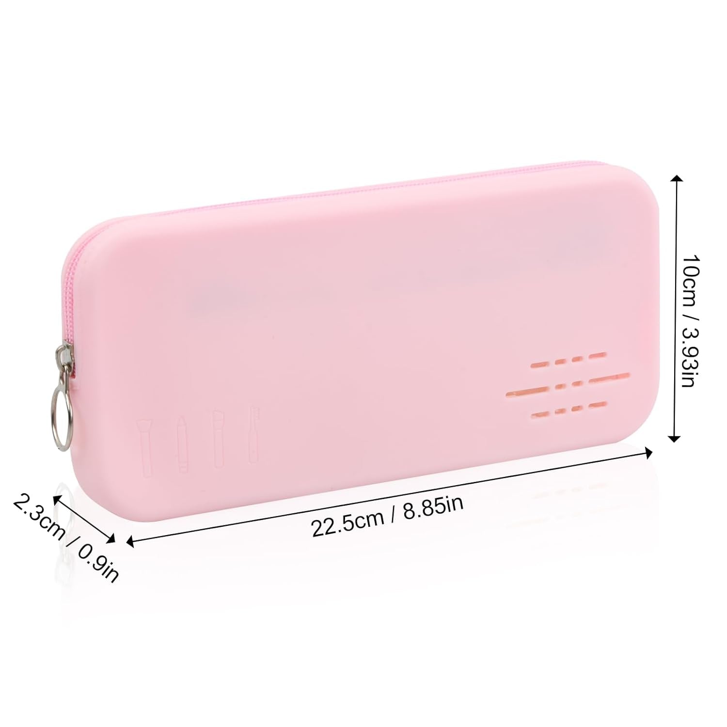 Makeup Pinsel Halter, Makeup Pinsel Organizer Für Reisen, Tragbarer Kosmetiktasche, Große Kapazitätstasche, Tragbare Reise-Kosmetik-Aufbewahrungstasche - Rosa