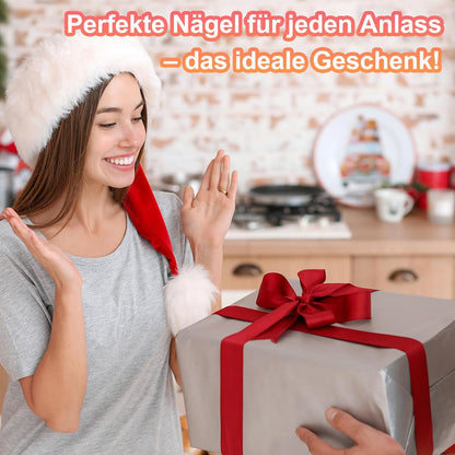 Press on Nails Kurz, Square Nägel Zum Aufkleben Fake Nails Künstliche Fingernägel Mit Nagelkleber, Glossy Einfarbige Kunstnägel Zum Aufkleben Nailtips Für Frauen (Nude Short, 24Pcs)