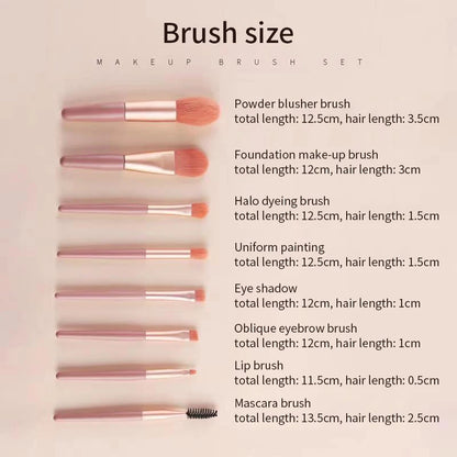 Make up Brushes Set Cosmetic Powder Eye Shadow Foundation Blush Blending Concealer Professional Beauty Tool 8Pcs