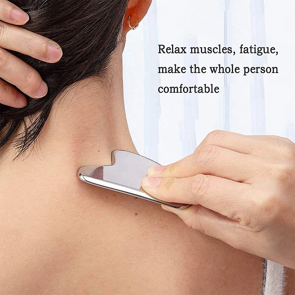 Stainless Steel Skin Scraping Face Massage Skincare Tool Guasha Scraper Lifting anti Wrinkle Gua Sha Body Neck Care Massager