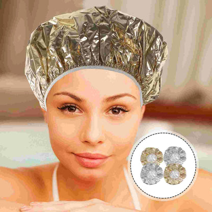 4 Pcs Aluminum Foil Cap Hair Coloring Hat Dye Tiara Treatment Steam Processing Mask Salon