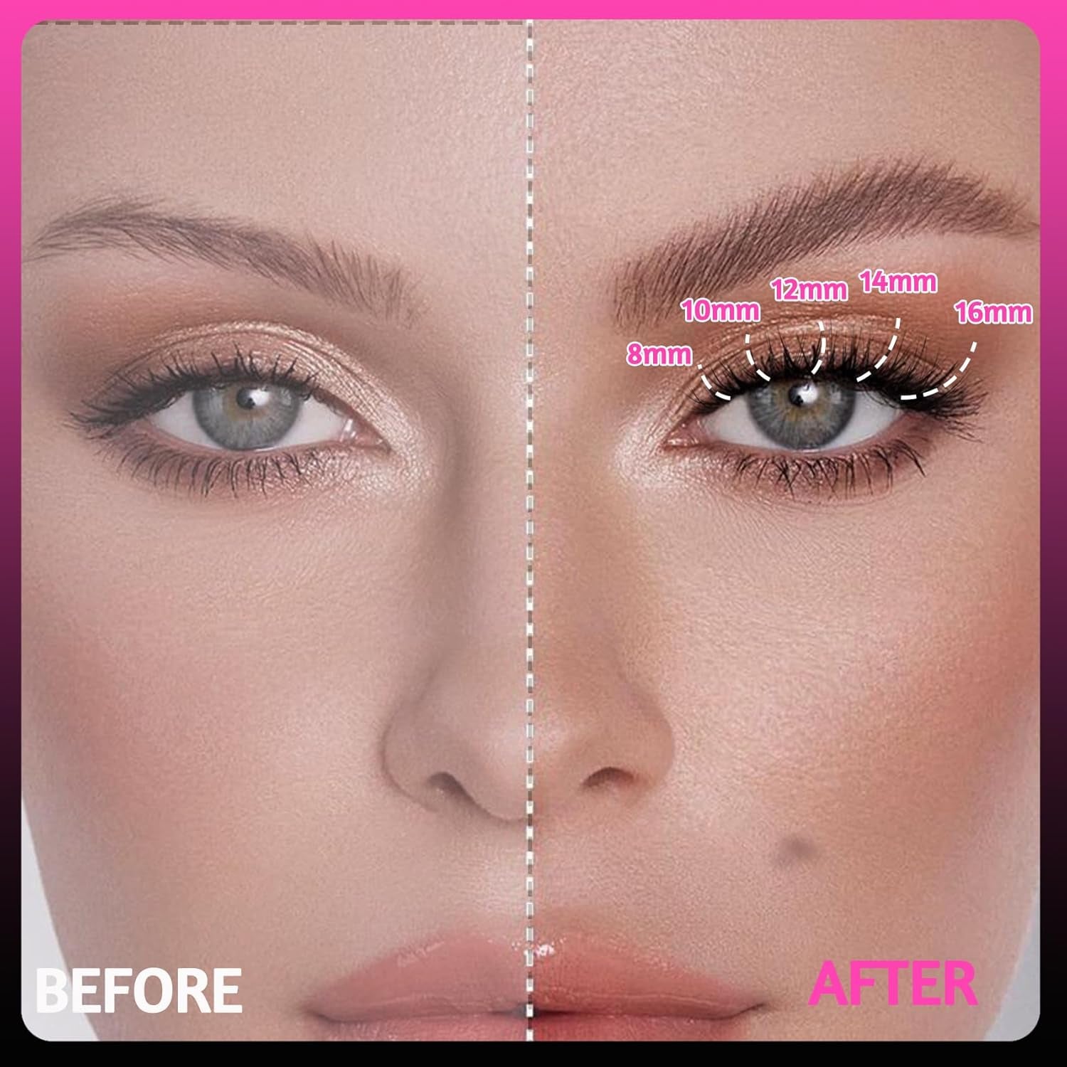 Wimpern Extensions Set 144PCS 9-16MIX with Wimpernkleber Dauerhaft Wimpern Pinzette Und Wimpern Remover, Lash Extension Set Für Natürlichen Look DIY Zu Hause (LD011 KIT)