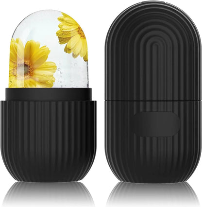 Silicone Cube Tray Shape Face Facial Ice Roller Massage Face Massage Roller Frozen Facial Reusable Ice Face Roller Skincare Tool