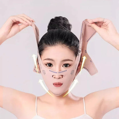 Face-Lift with Sleep Face V Shaper Facial Slimming Bandage Relaxation Shape Lift Reduce Double Chin Face Thining Band Massage
