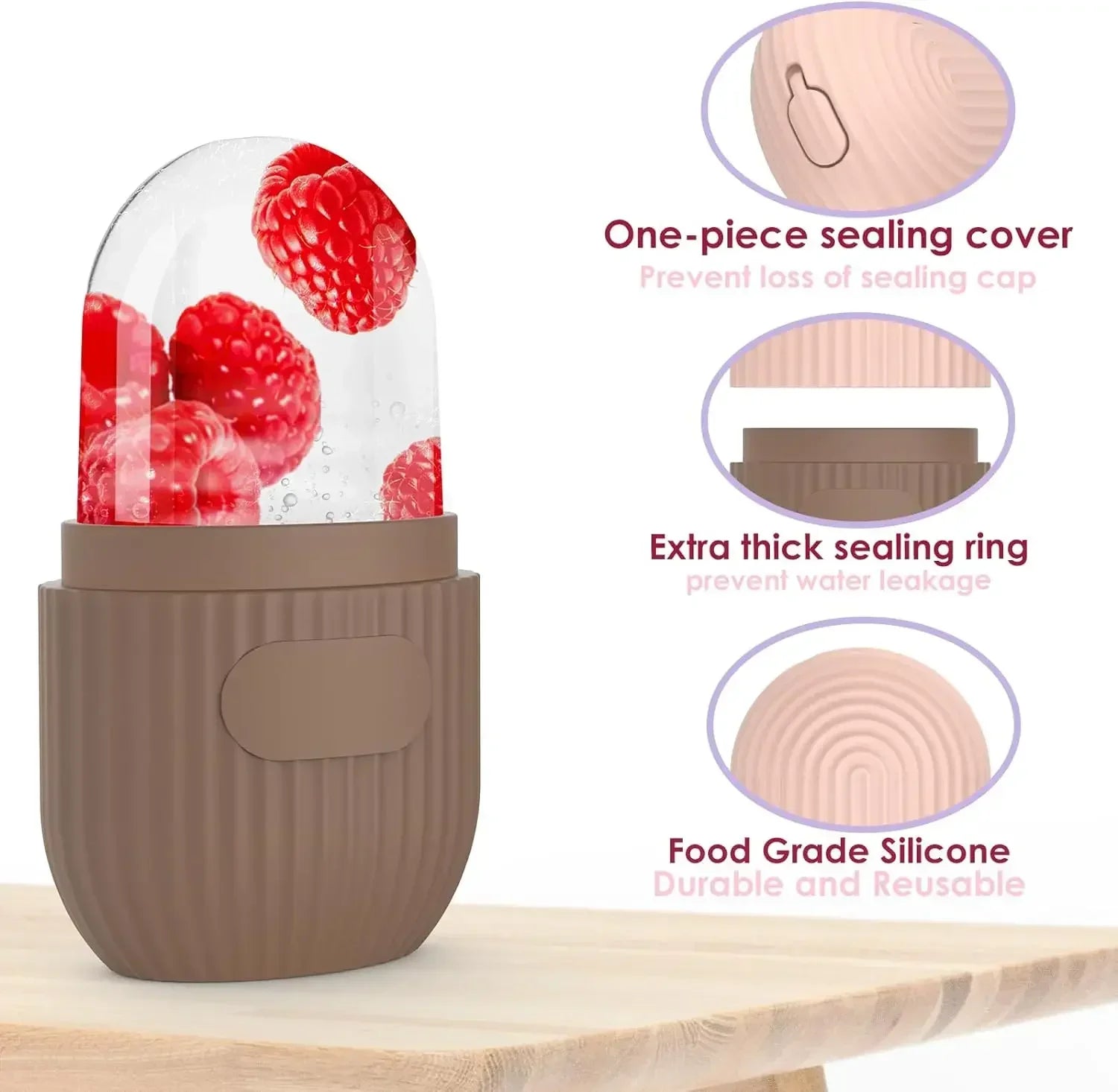 Silicone Cube Tray Shape Face Facial Ice Roller Massage Face Massage Roller Frozen Facial Reusable Ice Face Roller Skincare Tool