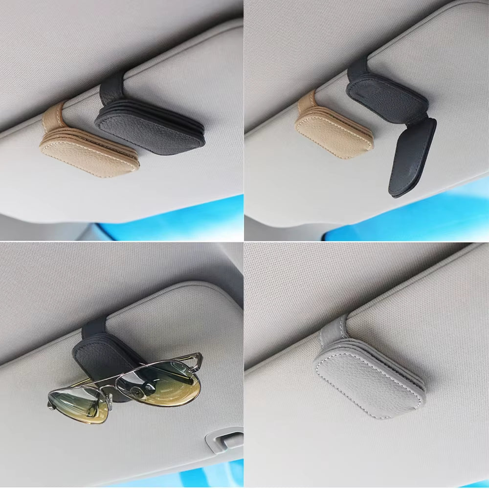 Universal Car Sunglasses Clip Card Ticket Holder Stand Fastener Pen Case Eyeglasses Sun Visor Car Accessories
