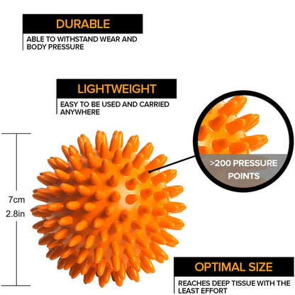 1Pcs  Spiky Massage Ball,Physical Therapy Massage Balls,Hard Lacrosse Ball & Spiky Massage Ball for Myofascial Release