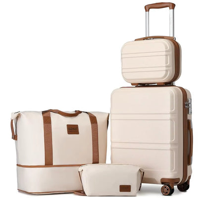 4-Piece Suitcase Set, 55 Cm Hand Luggage Beauty Case Cosmetics Case Travel Bag Travel Toilet Bag