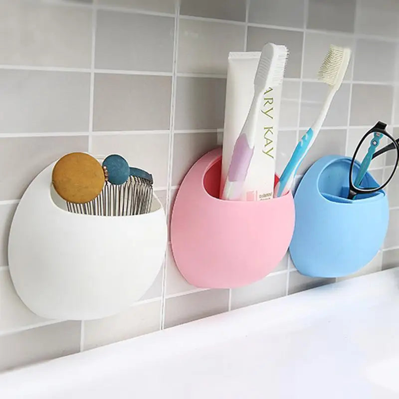 Multifunctional Cute Toothbrush Sucker Holder Suction Hooks Cup Organizer Wall Toothbrush Holder Kitchen Bathroom Organizer