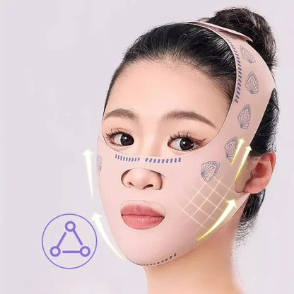 Face-Lift with Sleep Face V Shaper Facial Slimming Bandage Relaxation Shape Lift Reduce Double Chin Face Thining Band Massage