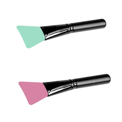 Make up Pinsel Set Silikon-Flachwerkzeug-Kopf Make-Up-Stick-Bürste Silikon-2Pc Pinsel Blend