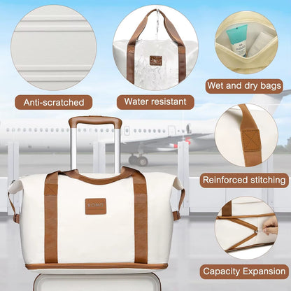 4-Piece Suitcase Set, 55 Cm Hand Luggage Beauty Case Cosmetics Case Travel Bag Travel Toilet Bag