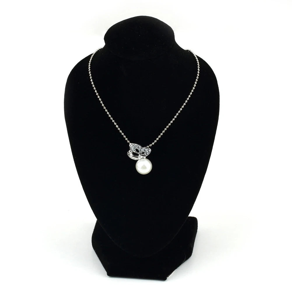 Jewelry Black Mannequin Necklace Pendant Display Stand Holder Show Decorate Jewelry Shop Female Pendant Necklace Jewelry Display