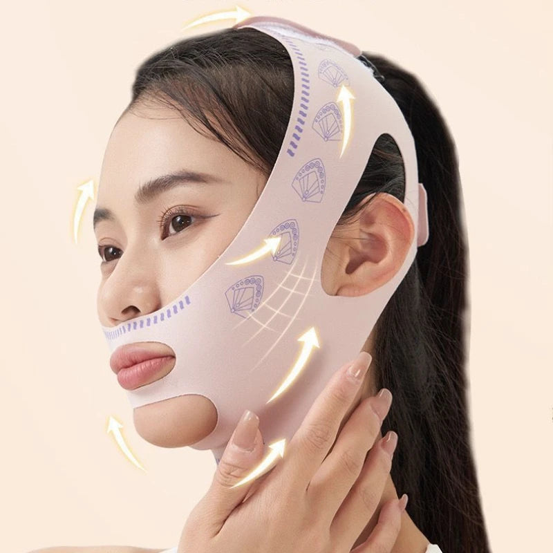 Face-Lift with Sleep Face V Shaper Facial Slimming Bandage Relaxation Shape Lift Reduce Double Chin Face Thining Band Massage