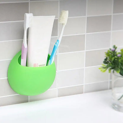 Multifunctional Cute Toothbrush Sucker Holder Suction Hooks Cup Organizer Wall Toothbrush Holder Kitchen Bathroom Organizer