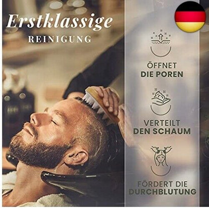 BAMBUA Kopfhaut Massagebürste - [100% Plastikfrei] Shampoo Bürste Aus Bambus - A