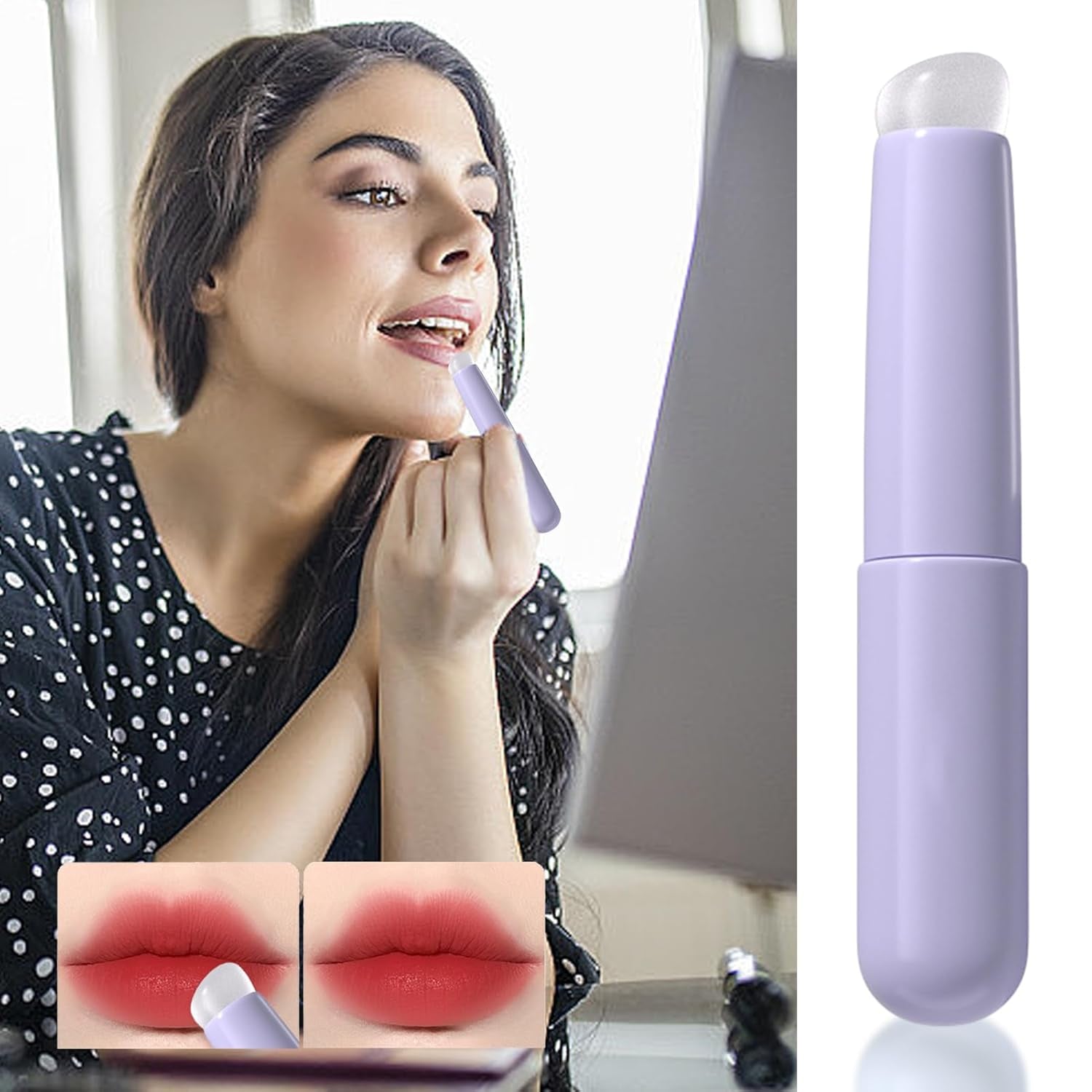 Silikon Makeup Pinsel Für Lippenmaske | Lidschatten Applikator | Lippenpinsel Für Lippenstift, Lippenpflege, Lippenbalsam, Lippenpflegestift | Lippenpeeling Schminkpinsel | Lip Scrub Mit Runde Kopf