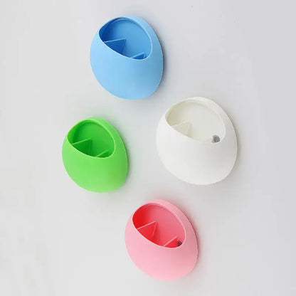 Multifunctional Cute Toothbrush Sucker Holder Suction Hooks Cup Organizer Wall Toothbrush Holder Kitchen Bathroom Organizer