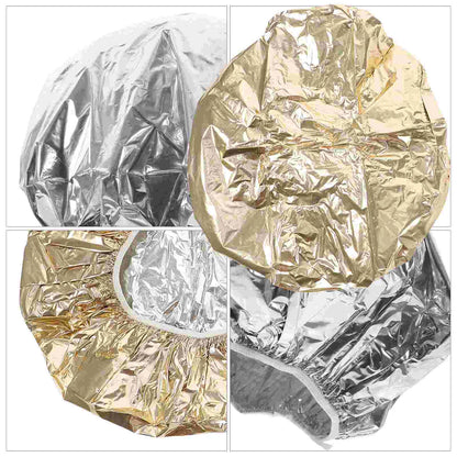 4 Pcs Aluminum Foil Cap Hair Coloring Hat Dye Tiara Treatment Steam Processing Mask Salon