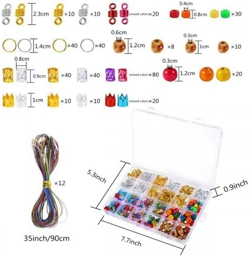 Dreadlock Schmuck, Zubehör Für Haarschmuck, Haarschmuck Ringe, Haarschmuck Dreadlocks Ring Mit Anhänger, Haar Anhänger, Mit Aufbewahrungsbox, Zum Frauen Männer